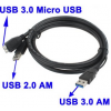 כבל Micro USB 3.0 מתח כפול