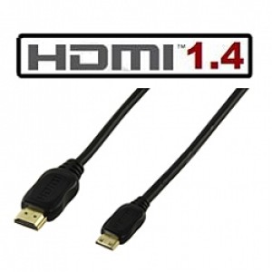 כבל HDMI ל Mini HDMI באורך 1 מטרים בתקן 1.4