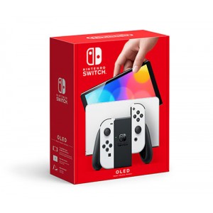 קונסולה Nintendo Switch OLED כולל 2 בקרים בצבע לבן בנפח 64GB